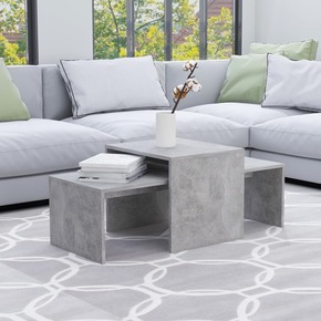 Set stolića za kavu siva boja betona 100 x 48 x 40 cm iverica