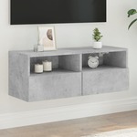 vidaXL Zidni TV ormarić siva boja betona 80 x 30 x 30 cm drveni
