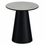 Crni/svijetlo sivi stolić za kavu s pločom stola u mramornom dekoru ø 45 cm Tango – Furnhouse