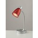 FANEUROPE LDT055ARK-ROSSO | Arkimede Faneurope stolna svjetiljka Luce Ambiente Design 36cm s prekidačem fleksibilna 1x E14 nikel, crveno