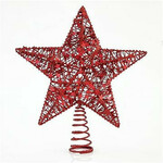 Eurolampa Zvijezda za špicu jelke crvena 30 cm