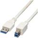 Value USB kabel USB 3.2 gen. 1 (USB 3.0) USB-A utikač, USB-B utikač 3.00 m bijela sa zaštitom 11.99.8871