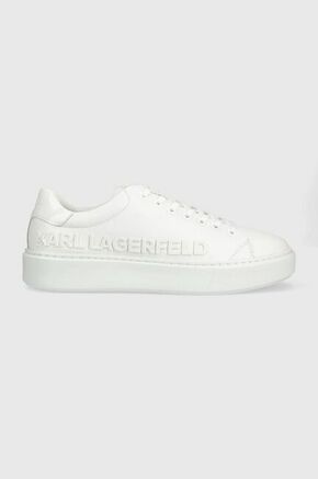 Kožne tenisice Karl Lagerfeld Kl52225 Maxi Kup boja: bijela - bijela. Tenisice iz kolekcije Karl Lagerfeld. Model izrađen od prirodne kože.