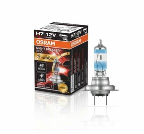 Osram Night Breaker 200 12V - do 200% više svjetla - do 20% bjelije (3550-3900K)Osram Night Breaker 200 12V - up to 200% more light - up to 20% - H7 H7-NBL200-1