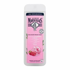 Le Petit Marseillais Extra Gentle Shower Cream Organic Raspberry &amp; Peony hidratantna i hranjiva krema za tuširanje 400 ml za žene