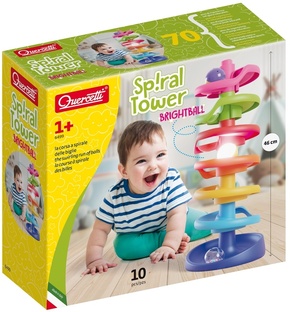 Quercetti: Spiral Tower igralište za bebe s loptom sa svjetlećom loptom