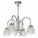 LEMIR O2044 W4 CH | Dexy Lemir luster svjetiljka 4x E27 krom, bijelo, prozirno