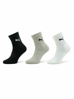 Set od 3 para dječjih visokih čarapa Puma Junior Crew Sock 3P 907958 Grey/White/Black 03
