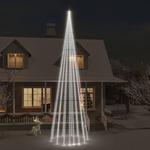 vidaXL Božićno drvce na stijegu 1134 LED žarulje hladne bijele 800 cm