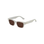 AÉROPOSTALE Sunčane naočale 'IRIDESCENT WAYFARER' tamno smeđa / biserno bijela / prljavo bijela
