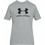 Under Armour Men's UA Sportstyle Logo Short Sleeve Steel Light Heather/Black M Majica za fitnes