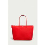 Lacoste - Torbica - crvena. Velika torbica iz kolekcije Lacoste. na kopčanje izrađen od ekološke kože.