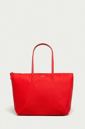 Lacoste - Torbica - crvena. Velika torbica iz kolekcije Lacoste. na kopčanje izrađen od ekološke kože.