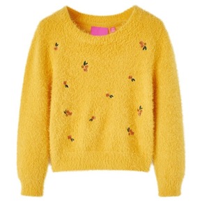VidaXL Dječji džemper pleteni oker 116