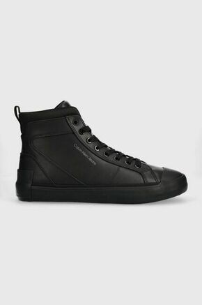 Tenisice Calvin Klein Jeans Vulcanized Mid Laceup Mix In Uc YM0YM00900 Triple Black 0GT