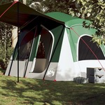 vidaXL Šator s kabinom za kampiranje za 5 osoba zeleni vodootporni