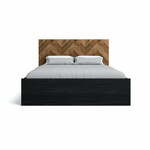 Crni bračni krevet s prostorom za odlaganje 160x200 cm Gio - Marckeric