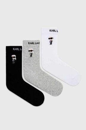 Čarape Karl Lagerfeld 3-pack za žene - šarena. Čarape iz kolekcije Karl Lagerfeld. Model izrađen od elastičnog materijala. U setu tri para.