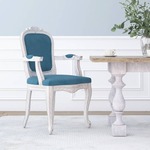 vidaXL Blagovaonska stolica plava 62 x 59,5 x 100,5 cm baršunasta