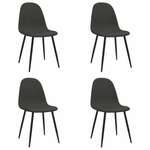Blagovaonske stolice 4 kom 45x54 5x87 cm crne od umjetne kože