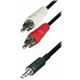 Transmedia Cable 2x RCA-plug - 3,5 mm stereo plug, 5m