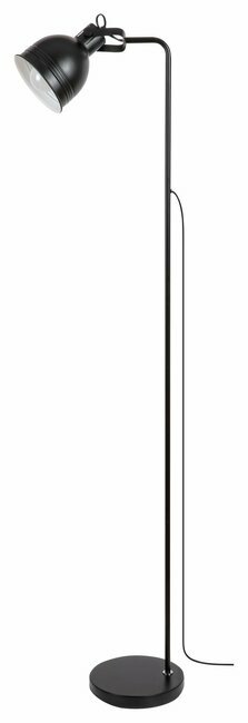 RABALUX 2242 | Flint Rabalux podna svjetiljka 150cm sa prekidačem na kablu elementi koji se mogu okretati 1x E27 crno