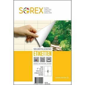 Etikete Sorex 105 x 148 mm