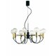 FANEUROPE I-AXON-S8 | Axon Faneurope luster svjetiljka Luce Ambiente Design 8x E27 crno, zlatno