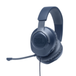 JBL Quantum 100 gaming slušalice, 3.5 mm, bijela/crna/plava, 96dB/mW, mikrofon