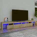 vidaXL TV ormarić s LED svjetlima boja hrasta sonome 280x36,5x40 cm