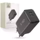 Tech-Protect NC45W GaN punjač 2x USB-C 45W, crno