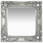 Zidno ogledalo u baroknom stilu 40 x 40 cm srebrno
