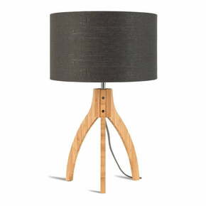Stolna lampa s tamnosivim sjenilom i Good &amp; Mojo Annapurna konstrukcijom od bambusa