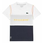 Majica za dječake Lacoste Tennis x Daniil Medvedev Jersey T-Shirt -white/blue/orange