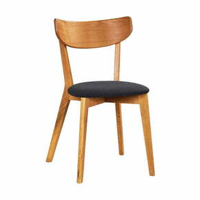 Smeđa blagovaonska stolica od hrasta s tamnosivim sjedalom Rowico Ami
