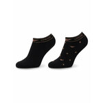 Set od 2 para niskih ženskih čarapa Emporio Armani 292307 2F225 00020 Nero