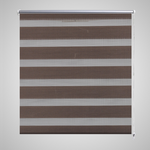 vidaXL Rolo smeđe zavjese sa zebrastim linijama 100 x 175 cm