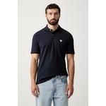 Guess polo majica za muškarce s pamukom mornarsko plava M6YP60.K4388