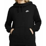Ženski sportski pulover Nike Sportswear Club Fleece Funnel Hoodie - black/white