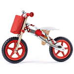 Crveni drveni bicikl pez pedala - Woodyland