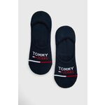 Čarape Tommy Jeans boja: tamno plava - mornarsko plava. Niske čarape iz kolekcije Tommy Jeans. Model izrađen od elastičnog materijala. U setu dva para.