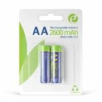Gembird Ni-MH rechargeable AA batteries, 2600mAh, 2pcs blister pack GEM-EG-BA-AA26-01