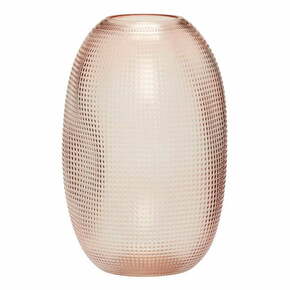 Ružičasta staklena vaza Hübsch Glam