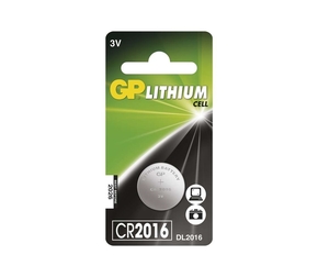 Litijeva baterija gumbasta CR2016 GP LITHIUM 3V/90 mAh