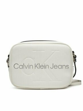 Torbica Calvin Klein Jeans Sculpted Camera Bag18 Mono K60K610275 White/Silver Logo 0LI