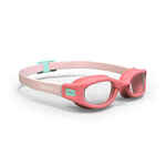 Naočale za plivanje 100 Soft s prozirnim staklima veličina S ružičasto-tirkizne