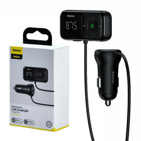 Baseus® CCMT000201 S-16 Bluetooth FM Transmiter i auto punjač 2 x USB