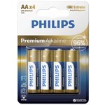 Philips baterije Premium Alkalne Blister AA, 4 komada