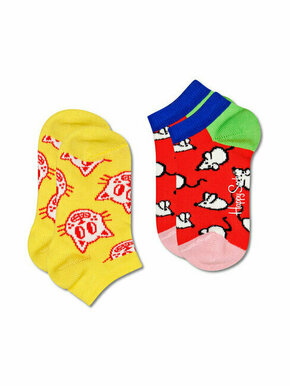 Set od 2 para dječjih niskih čarapa Happy Socks KCMO02-2200 Šarena