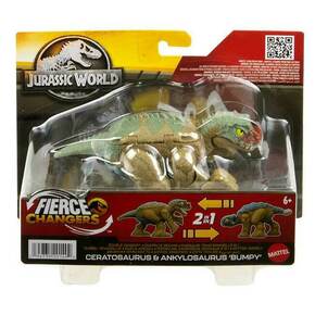 Jurassic World: Fierce Changers - Ceratosaurus &amp; Ankylosaurus transformirajuća igračka dinosaura - Mattel